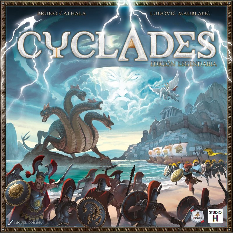 Cyclades: Edición Legendaria — seis dioses, subasta exponencial y la revisión que convierte un clásico de 2009 en el mejor juego de pujas del catálogo