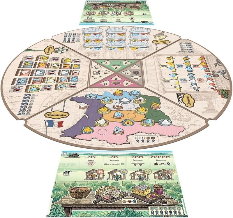 Fromage: worker placement simultáneo con tablero giratorio donde la maduración de los trabajadores es el reloj del juego