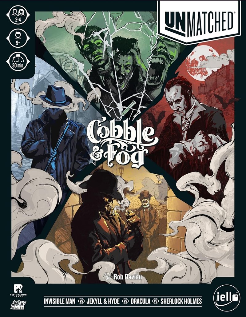 Unmatched: Cobble & Fog — Drácula, Sherlock Holmes, el Hombre Invisible y Jekyll & Hyde en el set más oscuro del sistema