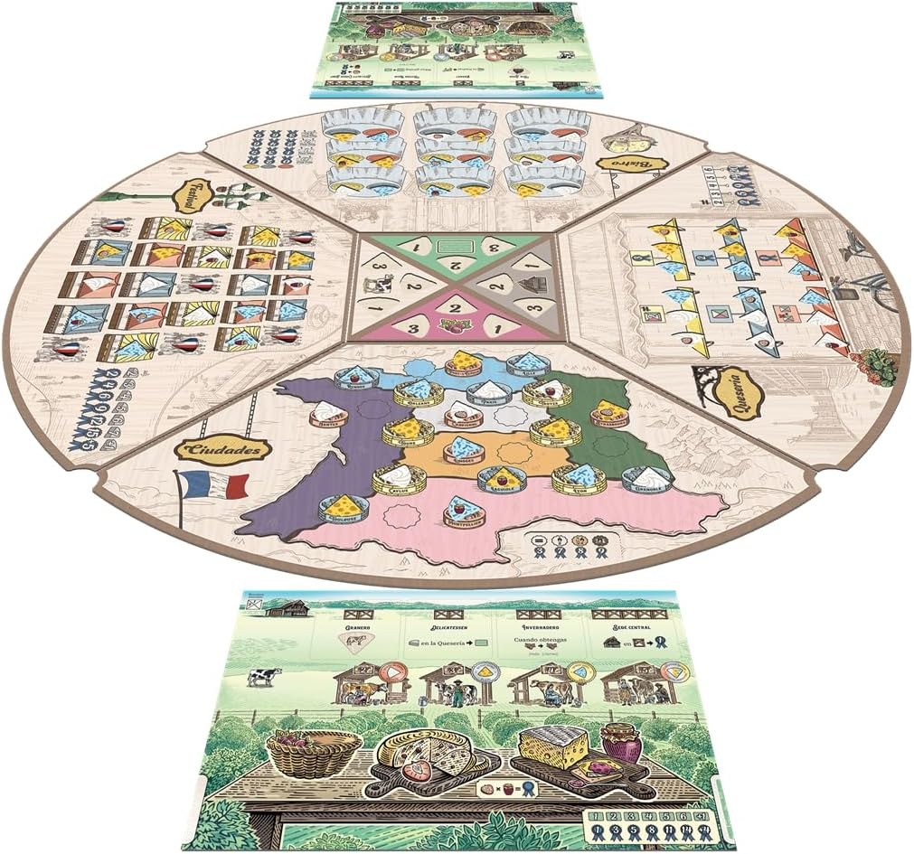 Fromage: worker placement simultáneo con tablero giratorio donde la maduración de los trabajadores es el reloj del juego