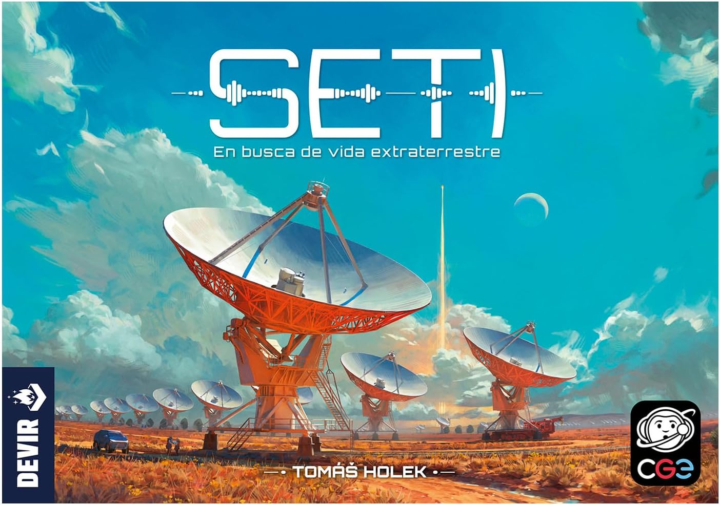 SETI: Board Game — búsqueda de inteligencia extraterrestre con worker placement y motor de cartas