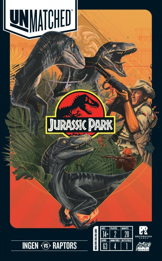 Unmatched: Jurassic Park — InGen vs Raptors — el sistema de caza que convierte el tablero en una trampa para cualquiera de los dos bandos